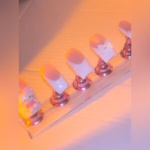 10pc handmade acrylic press on nails with glue